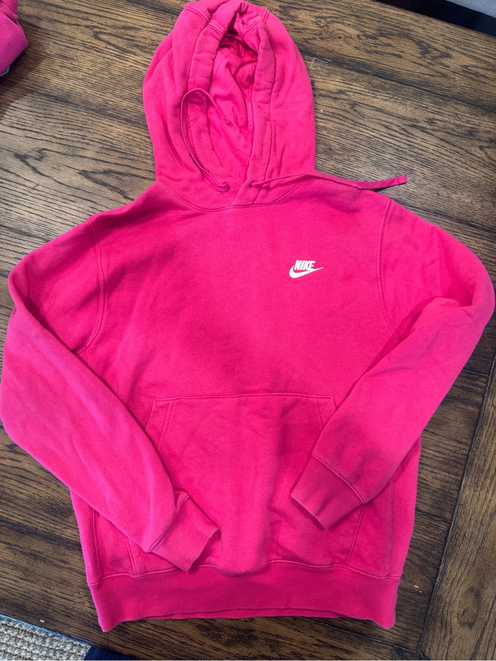 Nike Hot Pink Hoodie with White Logo women’s size small